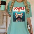 Tan Frenchie Jowls Fawn French Bulldog Mom Top Dad Women's Comfort Colors T-Shirt Chalky Mint