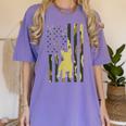Camo US Flag French Bulldog Frenchie Patriot Dog Lover Women's Comfort Colors T-Shirt Violet