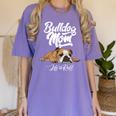 English Bulldog Apparel Bulldog Mom Life Is Ruff Women's Comfort Colors T-Shirt Violet