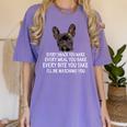 Every Snack You Make French Bulldog Mom And Frenchie Dad Women's Comfort Colors T-Shirt Violet