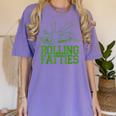 French Bulldog Rolling Fatties Dog Lover Puppy Owner Women's Comfort Colors T-Shirt Violet