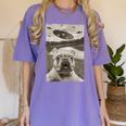 French Bulldog And UFO UFO And French Bulldog Selfie Women's Comfort Colors T-Shirt Violet
