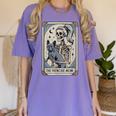 Frenchie Dog Mom Tarot Card French Bulldog Skeleton Mom Women's Comfort Colors T-Shirt Violet