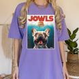 Tan Frenchie Jowls Fawn French Bulldog Mom Top Dad Women's Comfort Colors T-Shirt Violet
