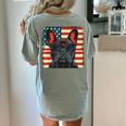 French Bulldog Dog Motif USA Patriot 4th Of July Women's Comfort Colors T-Shirt Back Print Bay