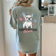 French Bulldog Mama Frenchie Dog Mom Women's Comfort Colors T-Shirt Back Print Bay