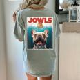Tan Frenchie Jowls Fawn French Bulldog Mom Top Dad Women's Comfort Colors T-Shirt Back Print Bay