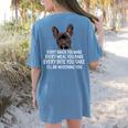 Every Snack You Make French Bulldog Mom And Frenchie Dad Women's Comfort Colors T-Shirt Back Print Blue Jean