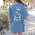 French Bulldog For Lover Happy Fathers Day Frenchie Dad Women's Comfort Colors T-Shirt Back Print Blue Jean