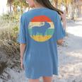 French Bulldog Retro Dog Women's Comfort Colors T-Shirt Back Print Blue Jean