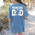 Frenchie Dad Dog Lover French Bulldog Father Dog Owner Women's Comfort Colors T-Shirt Back Print Blue Jean