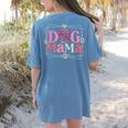 Women Dog Mama Dog And Cat Mom Furmama Women Women's Comfort Colors T-Shirt Back Print Blue Jean