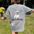 French Bulldog Mama Frenchie Dog Mom Women's Comfort Colors T-Shirt Back Print Grey