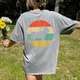 French Bulldog Retro Dog Women's Comfort Colors T-Shirt Back Print Grey