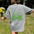 French Bulldog Rolling Fatties Dog Lover Puppy Owner Women's Comfort Colors T-Shirt Back Print Grey