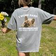 Frenchie Better Life French Bulldog Dog Lover Women's Comfort Colors T-Shirt Back Print Grey