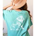 English Bulldog Dog Hund Gift Women's Comfort Colors T-Shirt Back Print Chalky Mint