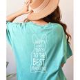 French Bulldog For Lover Happy Fathers Day Frenchie Dad Women's Comfort Colors T-Shirt Back Print Chalky Mint