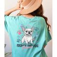 French Bulldog Mama Frenchie Dog Mom Women's Comfort Colors T-Shirt Back Print Chalky Mint