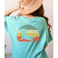 French Bulldog Yoga Frenchie Women's Comfort Colors T-Shirt Back Print Chalky Mint
