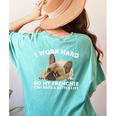 Frenchie Better Life French Bulldog Dog Lover Women's Comfort Colors T-Shirt Back Print Chalky Mint