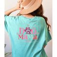 Women Dog Mama Dog And Cat Mom Furmama Women Women's Comfort Colors T-Shirt Back Print Chalky Mint