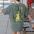 Camo US Flag French Bulldog Frenchie Patriot Dog Lover Women's Comfort Colors T-Shirt Back Print Moss