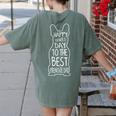 French Bulldog For Lover Happy Fathers Day Frenchie Dad Women's Comfort Colors T-Shirt Back Print Moss