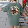 For French Bulldog Lovers Men Proud Frenchie Dog Dad Women's Comfort Colors T-Shirt Back Print Moss