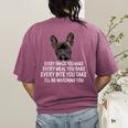 Every Snack You Make French Bulldog Mom And Frenchie Dad Women's Comfort Colors T-Shirt Back Print Berry