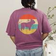 French Bulldog Retro Dog Women's Comfort Colors T-Shirt Back Print Berry