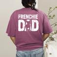 Frenchie Dad Dog Lover French Bulldog Father Dog Owner Women's Comfort Colors T-Shirt Back Print Berry
