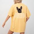 Every Snack You Make French Bulldog Mom And Frenchie Dad Women's Comfort Colors T-Shirt Back Print Mustard