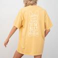 French Bulldog For Lover Happy Fathers Day Frenchie Dad Women's Comfort Colors T-Shirt Back Print Mustard