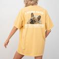 Frenchie Better Life French Bulldog Dog Lover Women's Comfort Colors T-Shirt Back Print Mustard