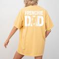 Frenchie Dad Dog Lover French Bulldog Father Dog Owner Women's Comfort Colors T-Shirt Back Print Mustard
