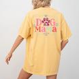 Women Dog Mama Dog And Cat Mom Furmama Women Women's Comfort Colors T-Shirt Back Print Mustard