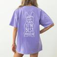 French Bulldog For Lover Happy Fathers Day Frenchie Dad Women's Comfort Colors T-Shirt Back Print Violet