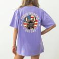 For French Bulldog Lovers Men Proud Frenchie Dog Dad Women's Comfort Colors T-Shirt Back Print Violet