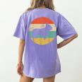 French Bulldog Retro Dog Women's Comfort Colors T-Shirt Back Print Violet