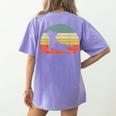 French Bulldog Yoga Frenchie Women's Comfort Colors T-Shirt Back Print Violet