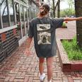 French Bulldog And UFO UFO And French Bulldog Selfie Women's Comfort Colors T-Shirt Back Print Pepper