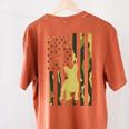 Camo US Flag French Bulldog Frenchie Patriot Dog Lover Women's Comfort Colors T-Shirt Back Print Yam