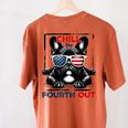 Chill The Fourth Out 4th Of July Cute French Bulldog Women's Comfort Colors T-Shirt Back Print Yam