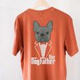 The Dogfather French Bulldog Dad Frenchie Papa T-Shirt Women's Comfort Colors T-Shirt Back Print Yam