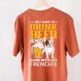 Drink Beer & Hang With My Frenchie French Bulldog Dad Women's Comfort Colors T-Shirt Back Print Yam