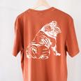 English Bulldog Dog Hund Gift Women's Comfort Colors T-Shirt Back Print Yam