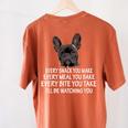 Every Snack You Make French Bulldog Mom And Frenchie Dad Women's Comfort Colors T-Shirt Back Print Yam