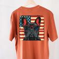 French Bulldog Dog Motif USA Patriot 4th Of July Women's Comfort Colors T-Shirt Back Print Yam