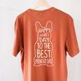 French Bulldog For Lover Happy Fathers Day Frenchie Dad Women's Comfort Colors T-Shirt Back Print Yam